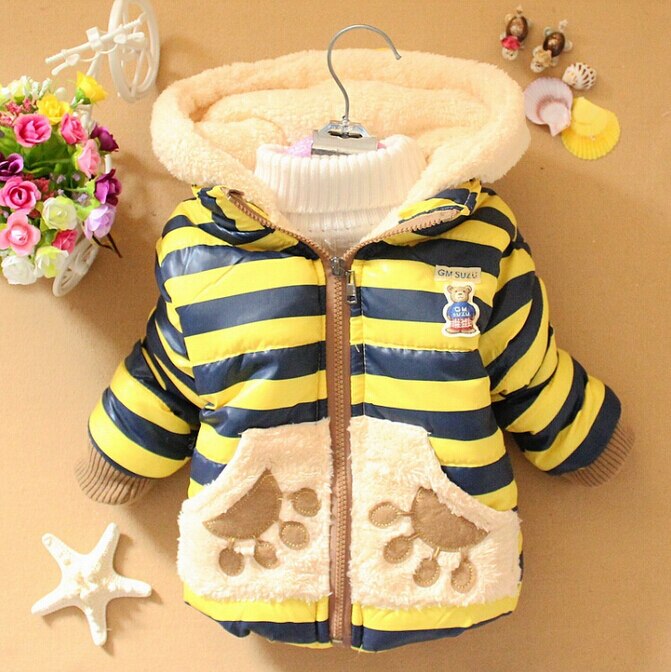 Nuovi Ragazzi Bambino di Inverno Del Rivestimento Del Fumetto Orso casual Con Cappuccio Per Bambini Outwear Cotone Spesso Mantenere Caldo Ragazzi Capretti del Cappotto Dei Vestiti