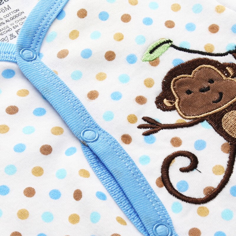 newborn baby boy pajamas clothing Monkey image cotton long sleeve 3 6 9 12M infant toddler costumes roupas de bebe RFL1018