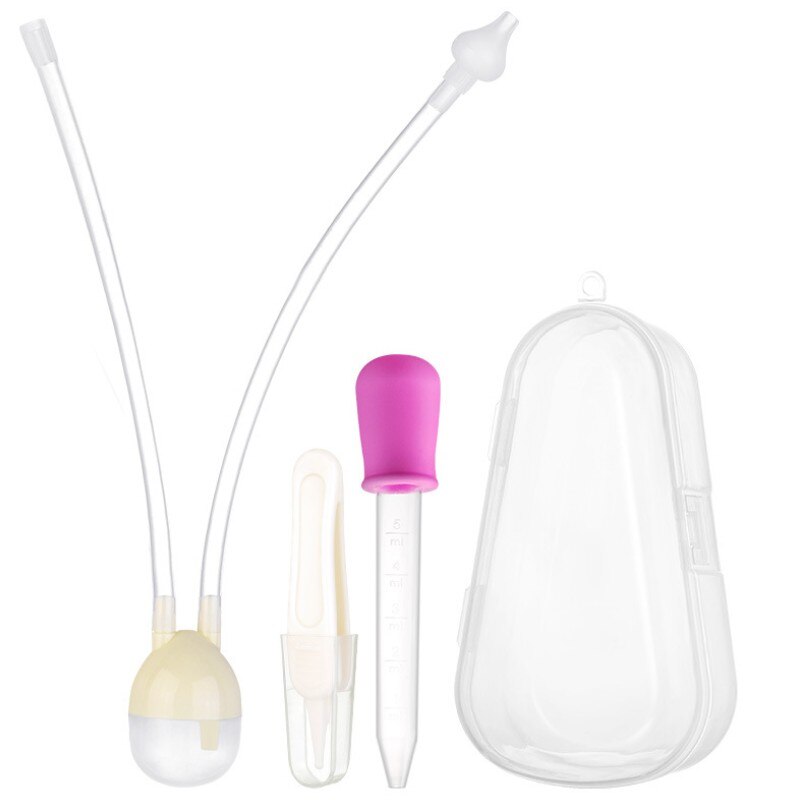 Spædbarnssikkerhed nasalrengøringsmiddel forhindrer tilbagestrømning spædbarnspleje anti-tilbagestrømning nasal aspirator: Lyserød