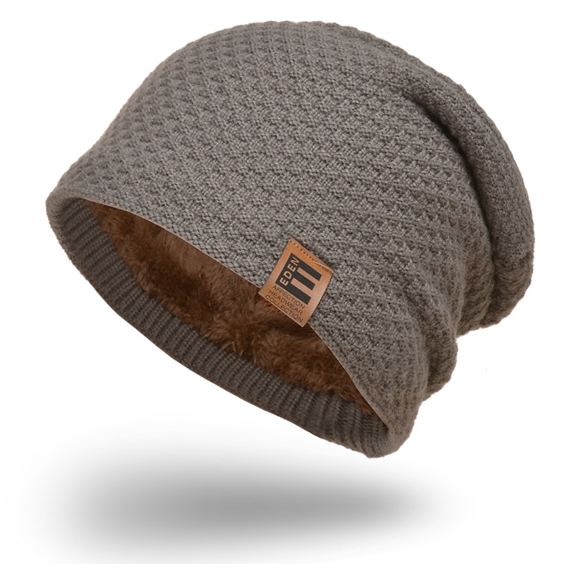 Märke skullies mössor herr stickad mössa vinter mössor för män dam keps vinter mössa gorro tjock varm huva herr vintermössa