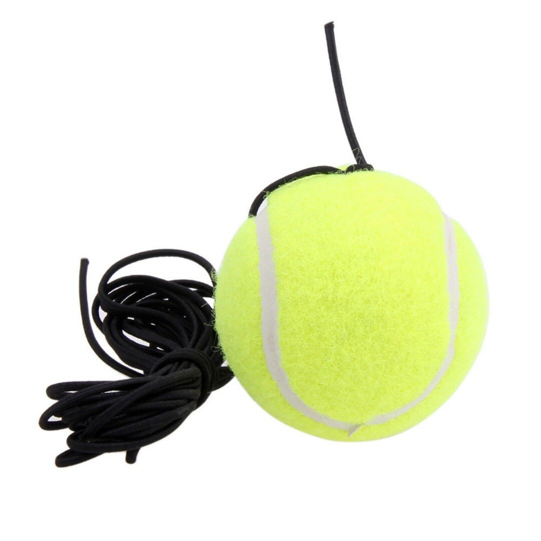 Rubber Woolen Trainer Tennis Ball With String Replacement Elasticity For Single Practice Training Training Ball Single Package