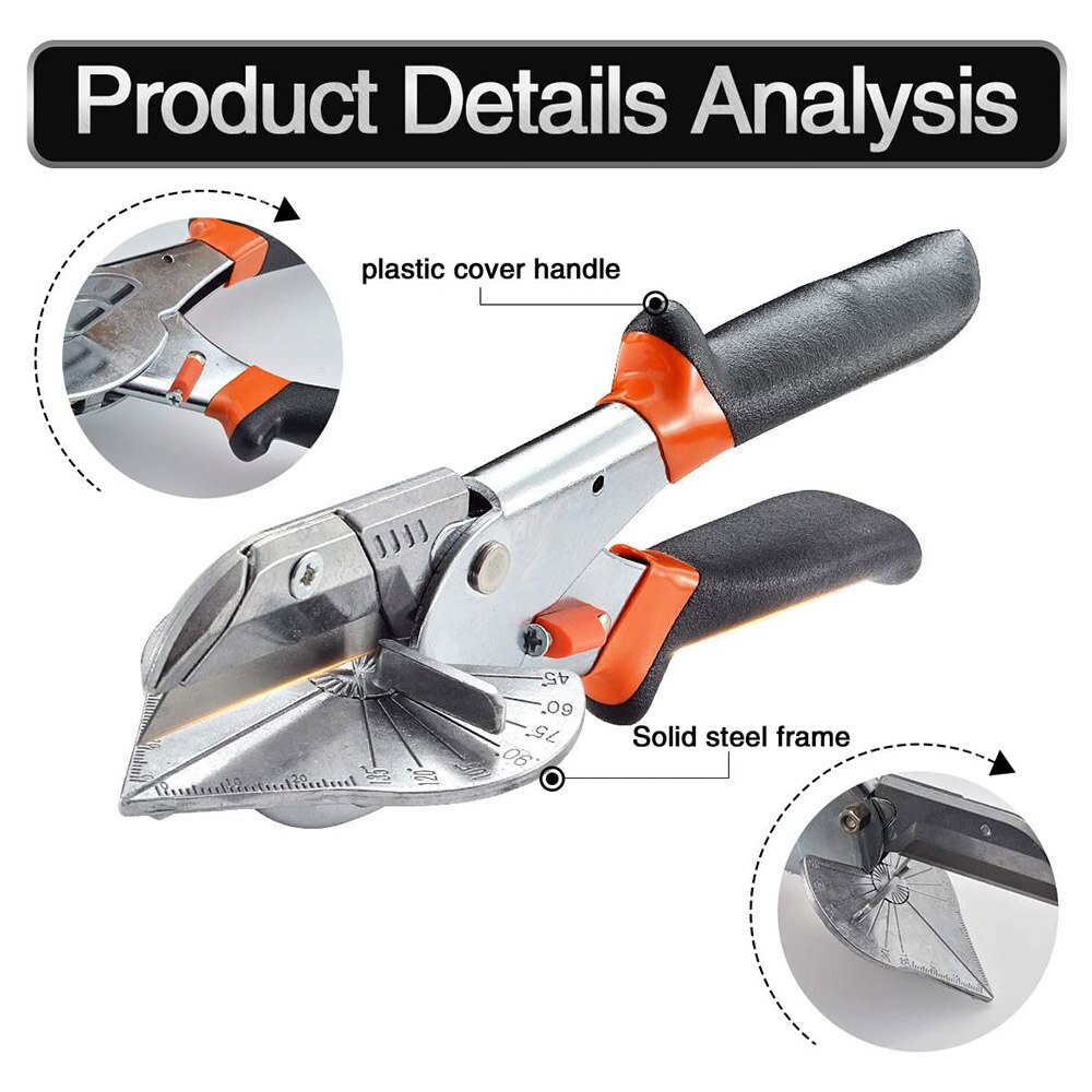 Trunking Schaar Oranje Duurzaam Clear Schaal Staal Blade Wire Duct Cutting Trim Cutter Hoek Scharen Draad Slot Cutter
