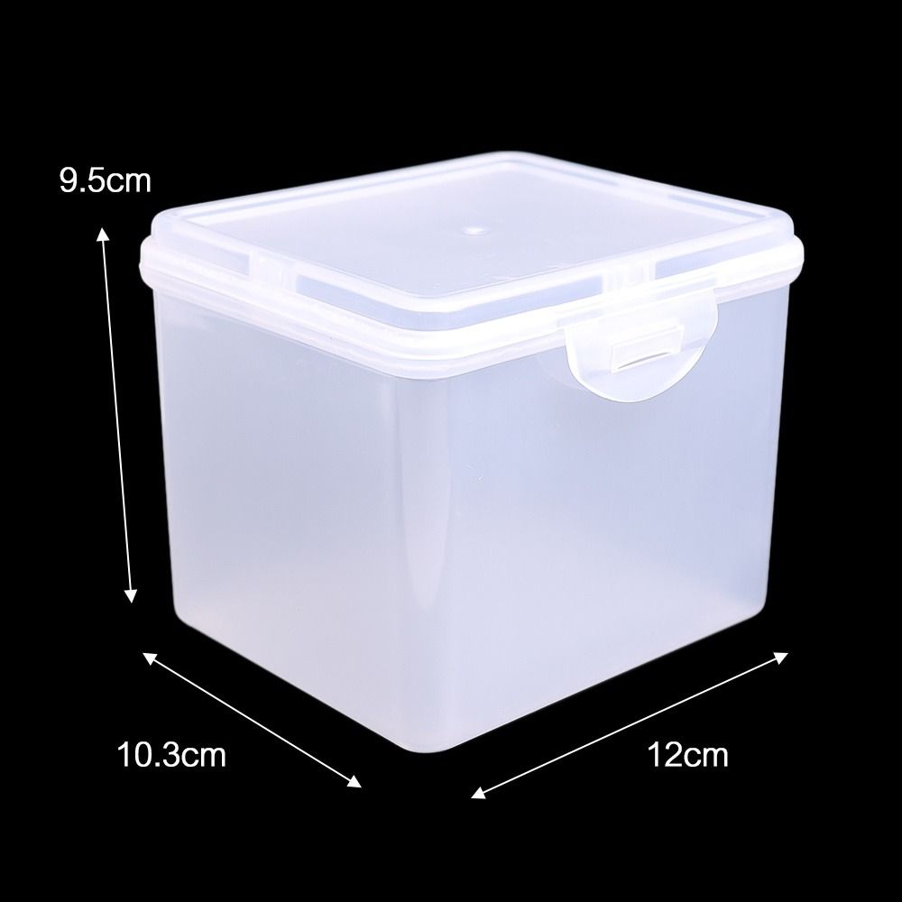 Boîte de Rangement en Plastique Transparent de Forme Rectangulaire avec Couvercle, Conteneur pour Stockage de Bijoux, Bande de Sauna: Rouge
