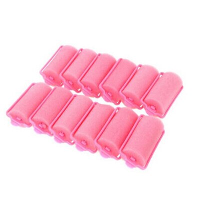 12 Stuks Soft Hair Curler Roller Curl Hair Bendy Rollers Diy Magic Haarkrulspelden Tool Styling Rollers Spons Haar Curling