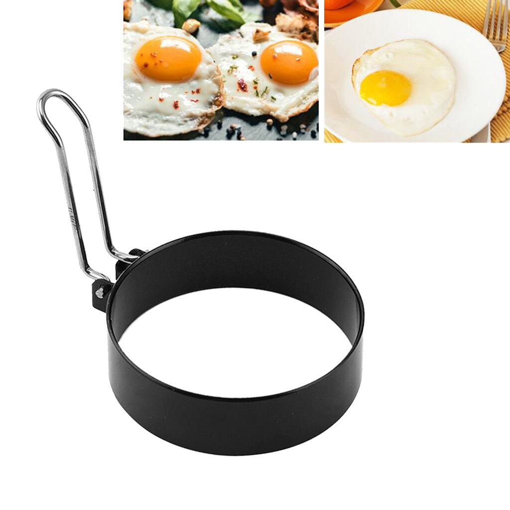 Stainless Steel Egg Ring with Anti-scald Handle Non Stick Coating Breakfast Tool for Eggs Frying/Shaping