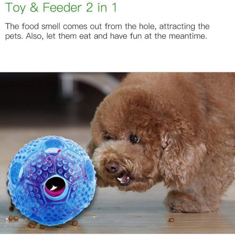 Gummi hund kæledyr tygge dispensering legetøj mad dispenser kugle bid rense tænder giftfri hund forsyninger