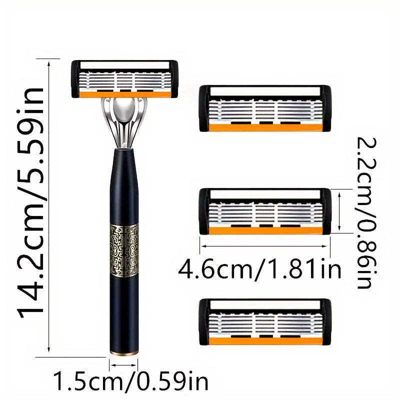 Maquinilla de afeitar clásica de seguridad de 6 capas para afeitado para hombres y depilación para mujeres, cuchillas de afeitar, afeitadora Manual
