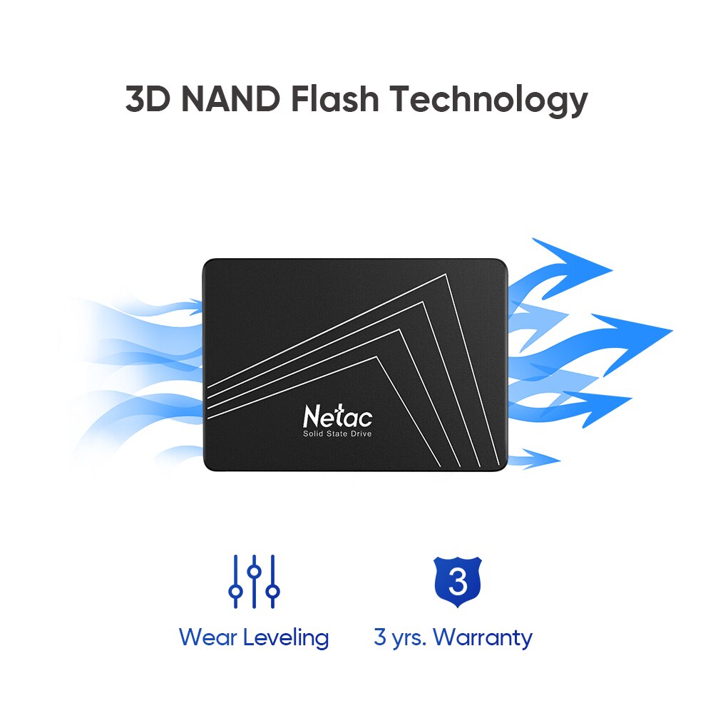 Netac SSD 240 gb ssd 1 tb 500gb 2.5 ssd sata 3 SSD 120gb 360gb 480gb 2tb Internal Solid State Hard Disk Drive for Laptop
