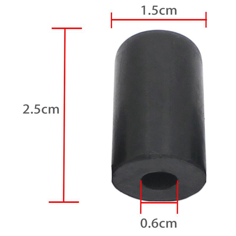 Rubberen punt voor cello-eindpen (verpakking van  of 4)  met 5 stuks cello-eindpenpuntbeschermer rubberen cello-staartpenbehuizing puntkapbeschermer niet-s