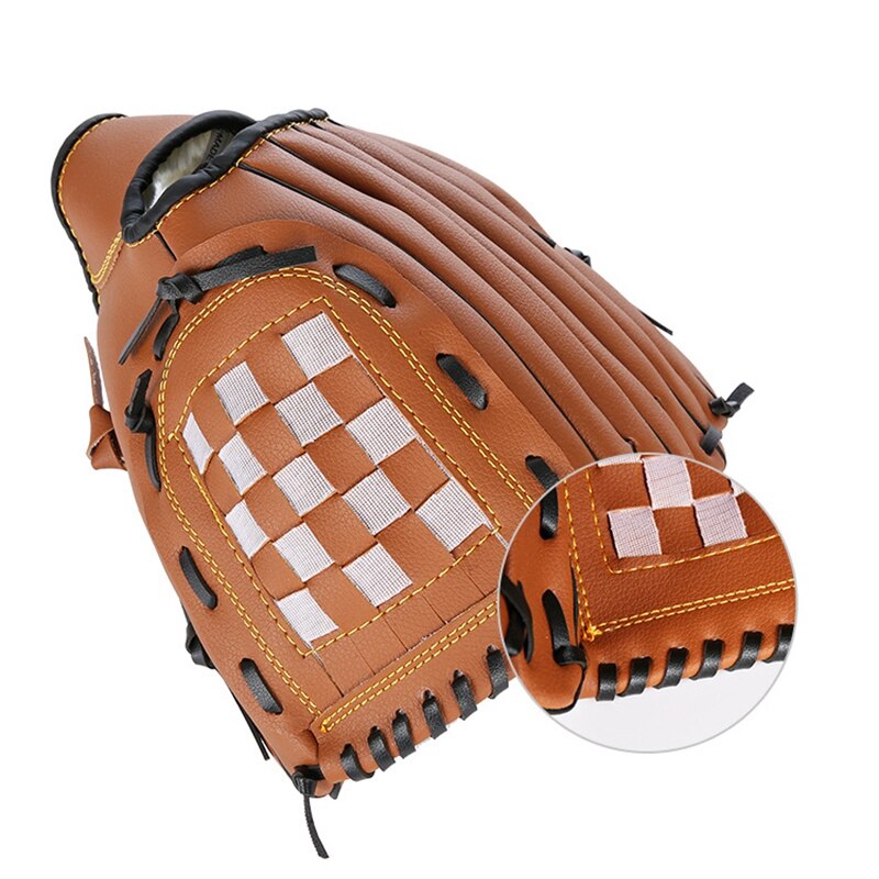 9.5 tommer venstrehånds baseballhanske voksen tykk pu imitert skinn baseballhanske barn tenåring pitcher med softballhanske: Default Title