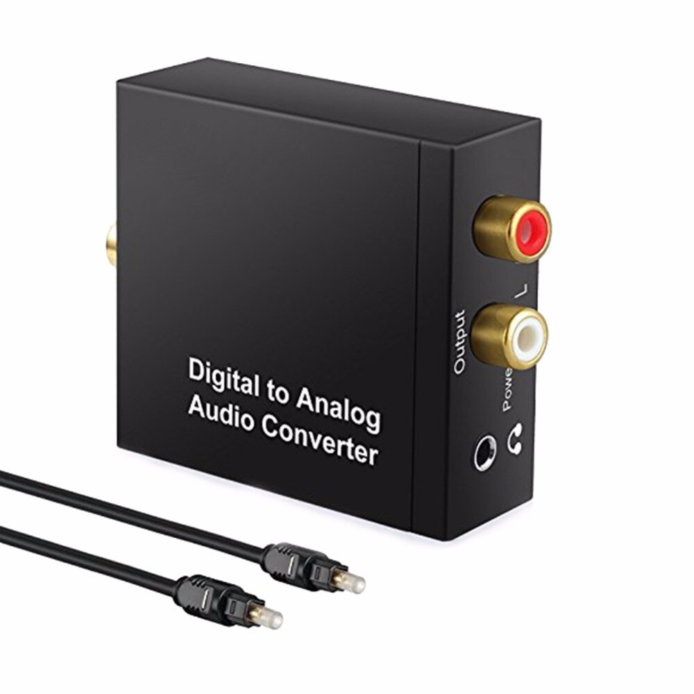 Coaxiale Optische Vezel Digitaal naar Analoog Audio Adapter 3.5MM Jack 2 * RCA Digitale Audio Analoog Converter Versterker decoder