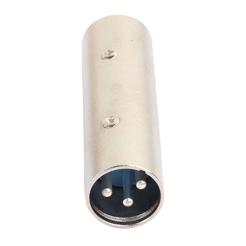Adaptador XLR macho a macho, acoplador de conector macho XLR de 3 pines a macho de 3 pines, adaptador de línea de micrófono-2 paquetes