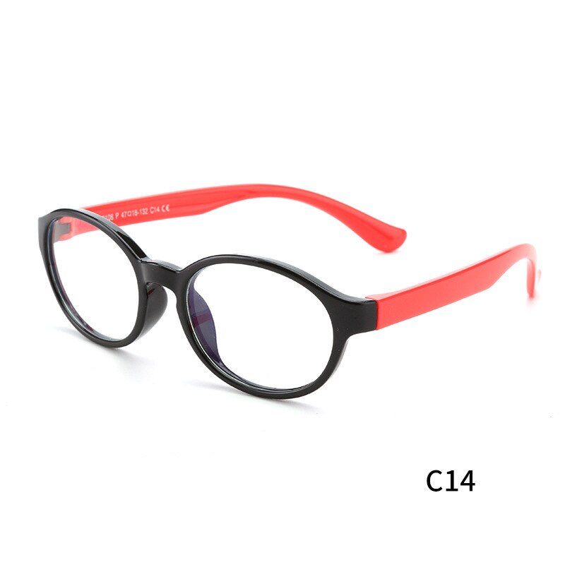 Beskyttelsesbriller briller ramme blå silikone børn børn dreng pige  tr90 højre anti: C14