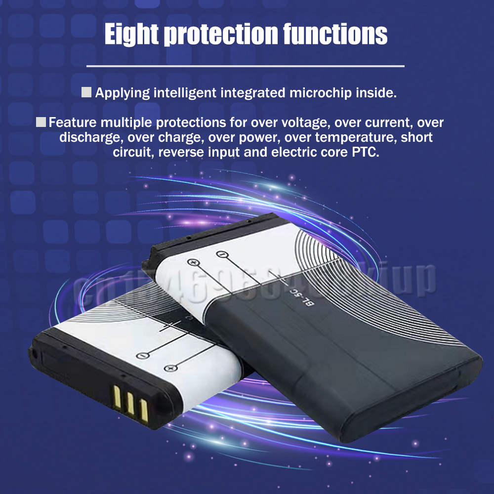 BL-5C BL5C BL 5C 3.7V 1200mAh Replacement Lithium Battery For Nokia 1100 1110 1112 1200 1208 1600 2300 2600 2610 3100 3110 5130
