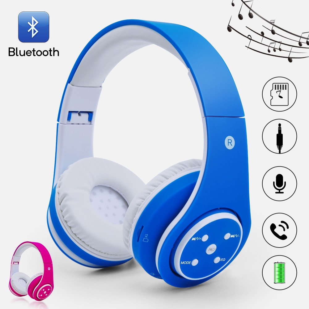 Draadloze Koptelefoon Voor Kinderen 85 Db Tot 6-8 Uur Spelen Over-Ear En Build-In microfoon Bluetooth Headset 3.5 Mm Audio Kabel