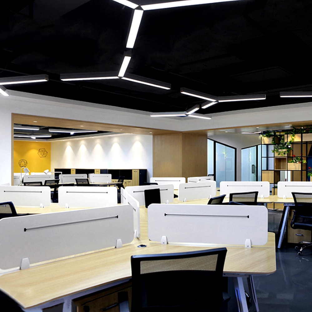 LED Long Bar Modern Simple Commercial Lighting Ceiling Lamp Office Rectangular Suspender Lamps Square Fluorescent Lamp Suspender