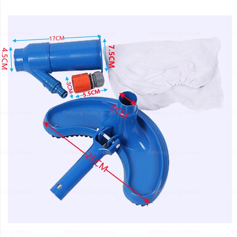 Outdoor Pool Vacuum Cleaning Kit Clean Pool Bottoms Net Pool Filter Swimming Pool Vacuum Cleaner Set Cleaning Skimmer Pool Tool: Yellow