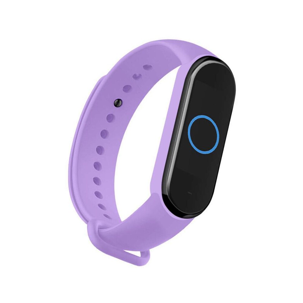 Bracelet de remplacement BLU Compatible avec Xiaomi Mi Band 5 silicone violet transparent