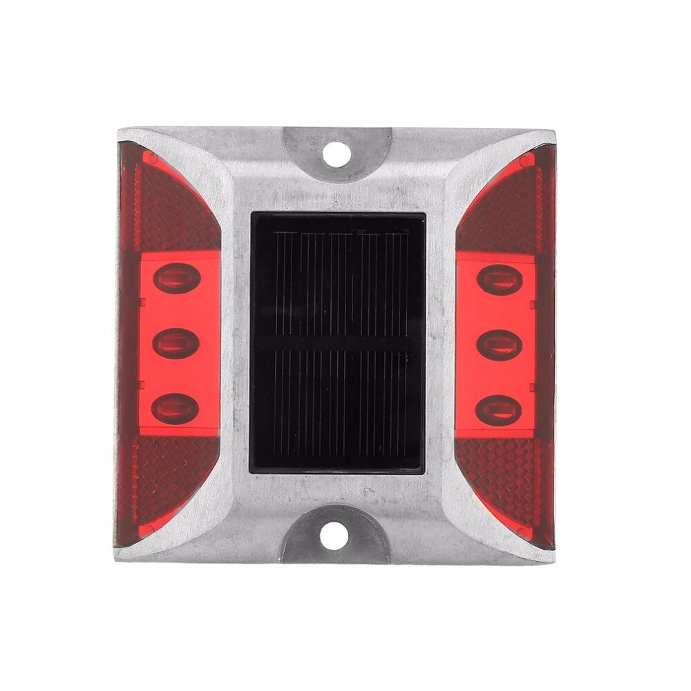 Aluminum Waterproof LED Solar Powered Road Stud Light Reflective Ground Light Path Deck Dock Warning Light 5 colors 105*105*24