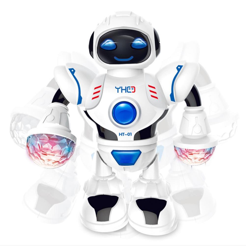 Led Licht Muziek Dansen Humanoïde Elektrische Robot Speelgoed Kinderen Huisdier Brinquedos Elektronica Jouets Electronique Voor Jongen Kid P4R