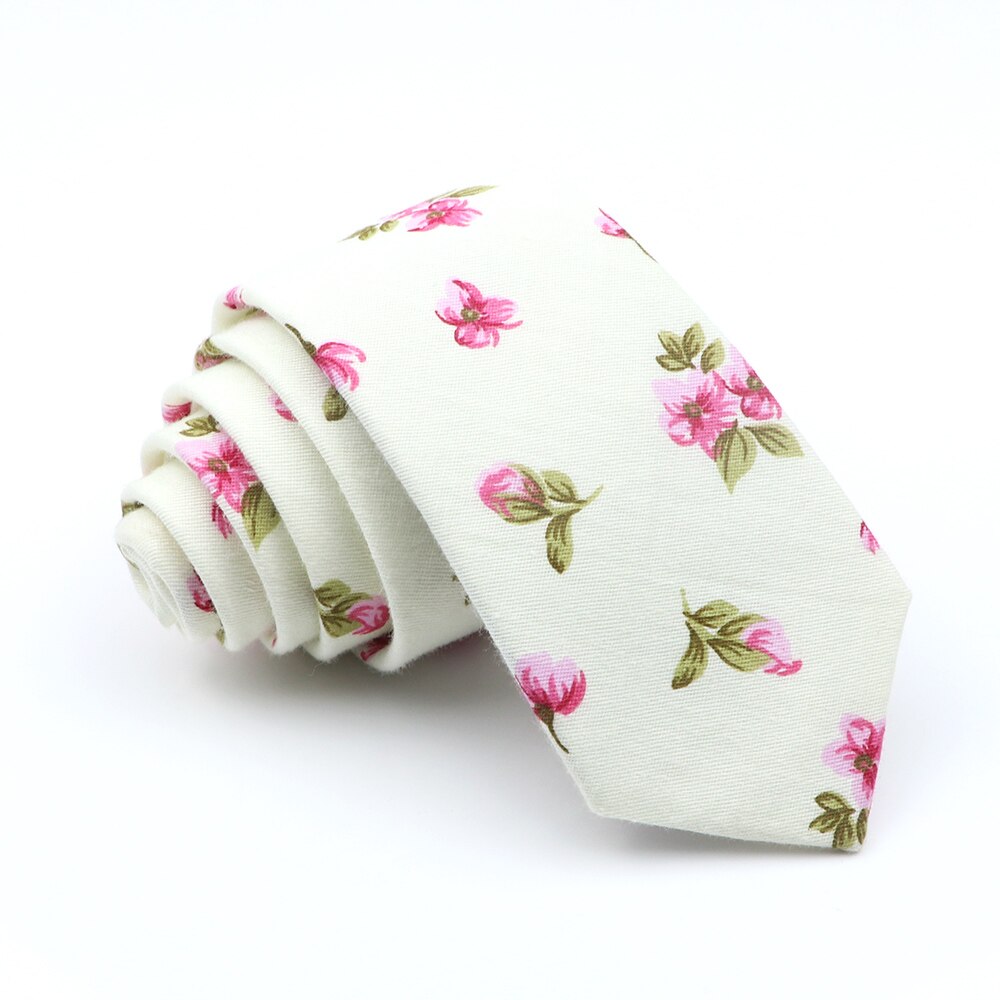 Cotton Floral Tie For Men Women Skinny Print Necktie For Wedding Casual Man's Neckties Classic Suits Flower Cravat: Dark purple