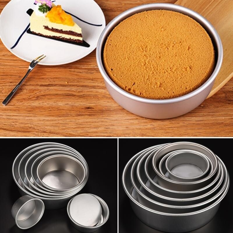 2 "/4" de aleación de aluminio ronda Sandwich torta hornear recipiente de lata molde para cocina utensilios para hornear DIY herramienta