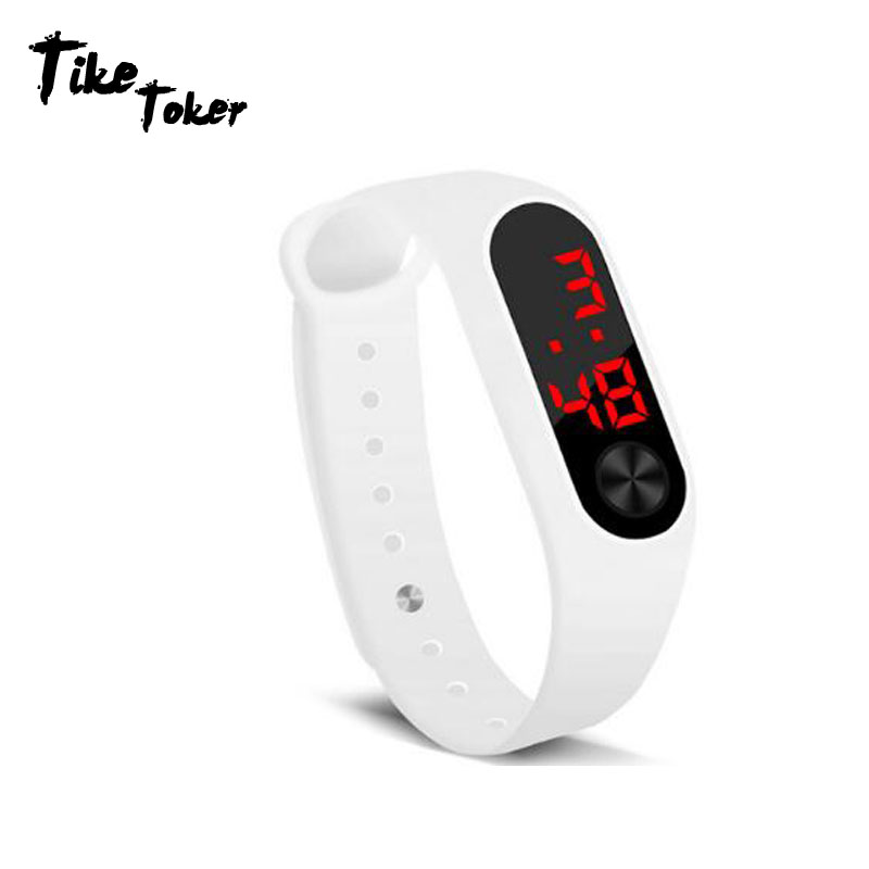 Sport Mannen Vrouwen Digitale Armband Horloges Man Dames Fitness LED Polsband Horloge Jongens Meisjes Casual Elektronische Klok Relogio Saati: white