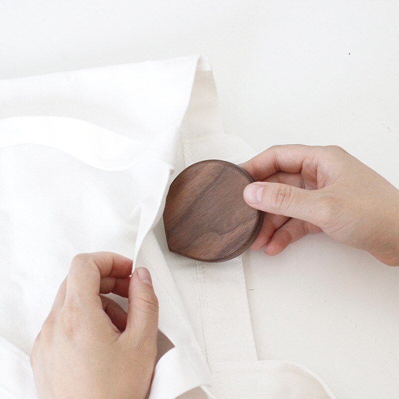 Wooden Mirror Round Foldable Mirrors Japanese Style Portable Walnut Small Mirror Make Up