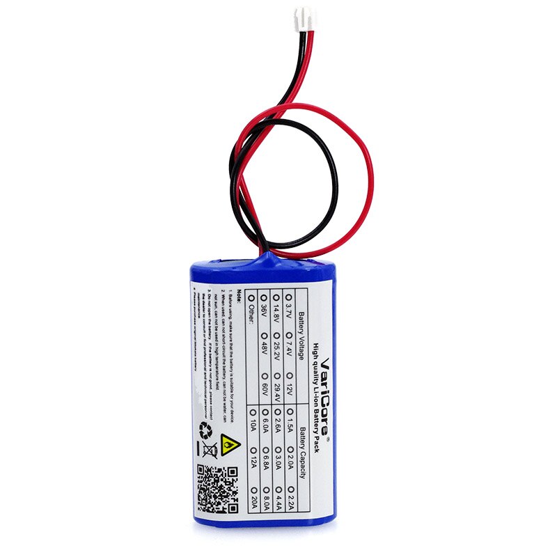 Varicore 3.7V 5200Mah 18650 Lithium Batterij Vissen Led Licht Bluetooth Speaker 4.2V Emergency Diy Batterijen + 2P Plug