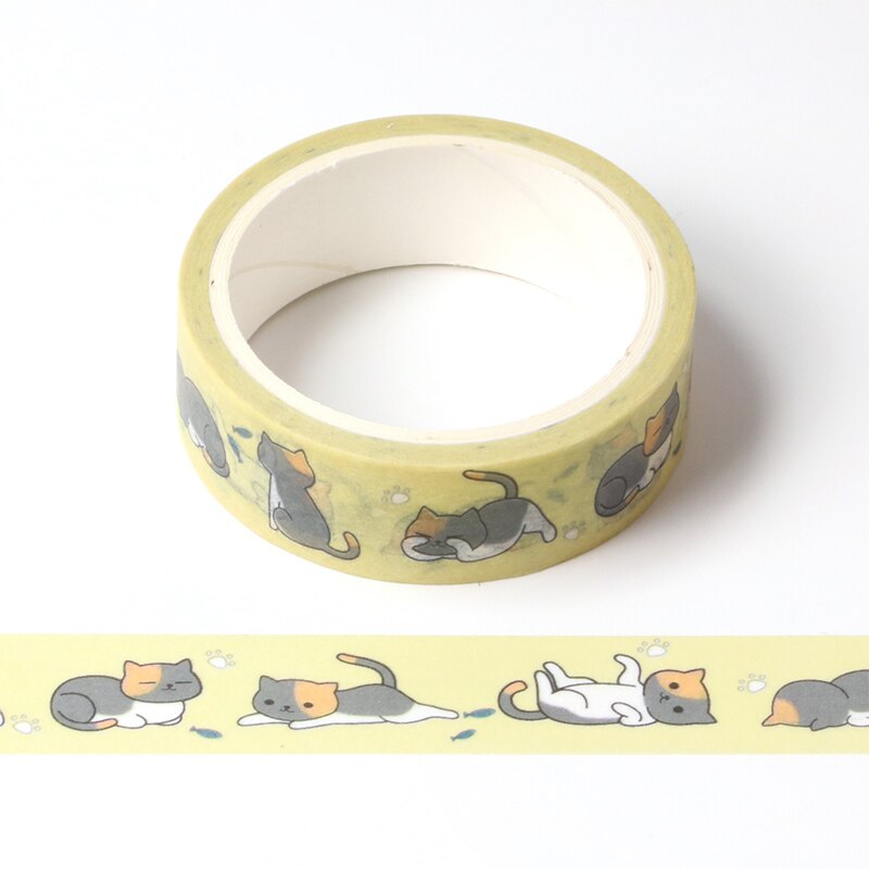1PCS Decor Cute Washi Tape Animal Set Dog Cat pig fox sloth woodpecker DIY Planner Masking Tapes School Office Supply: E20