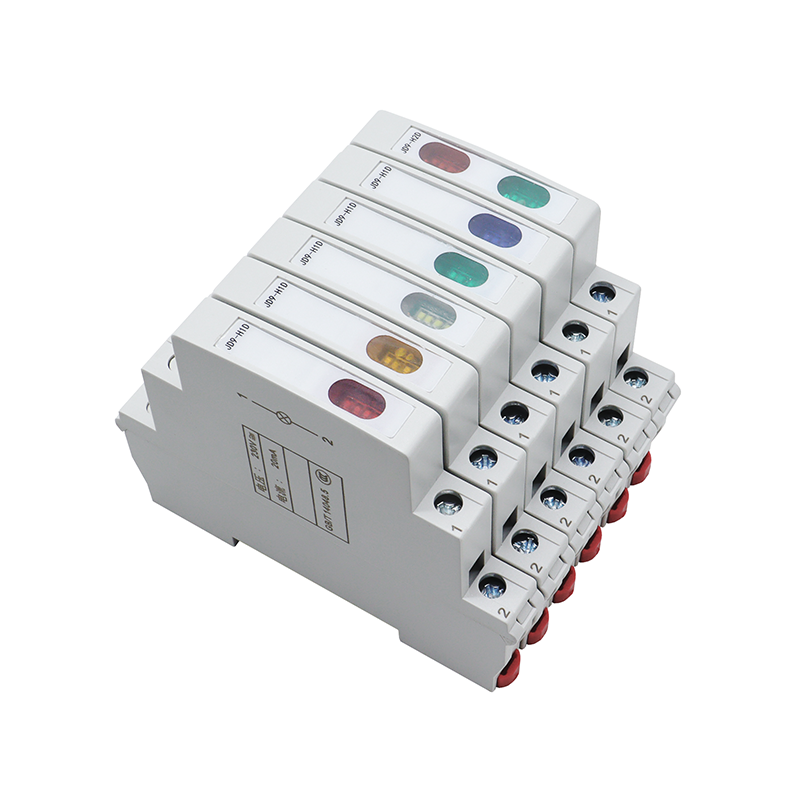 Din Rail Indicator Light 230V AC/DC Modular Din Rail Lamp Indicator Light JD9 50/60Hz Single Light Dual Lamp