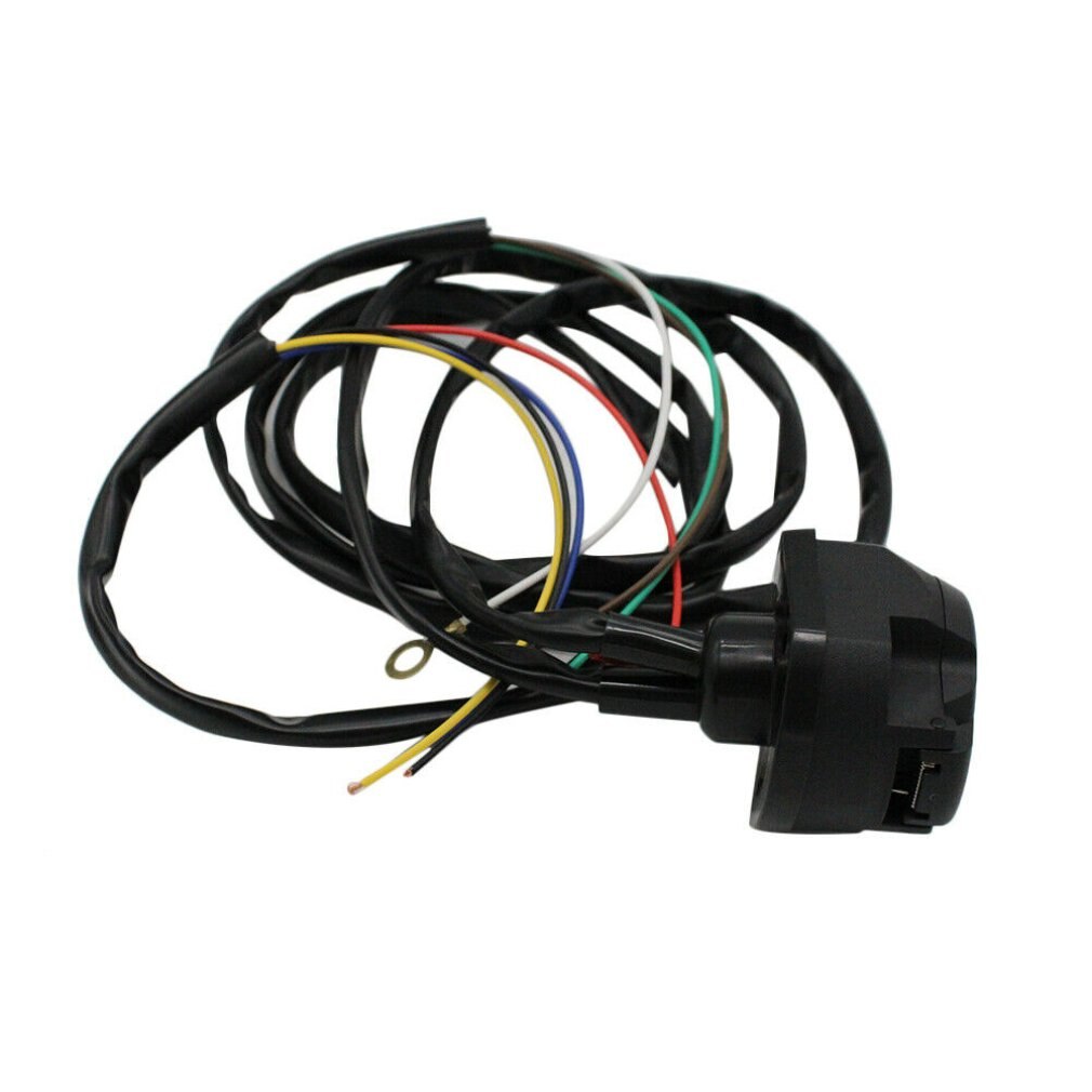 Juego de cables para remolque de 7 núcleos, 2M, juego de enchufes para remolque, Kit eléctrico de 7 pines, arnés con gancho de tracción, accesorios para coche