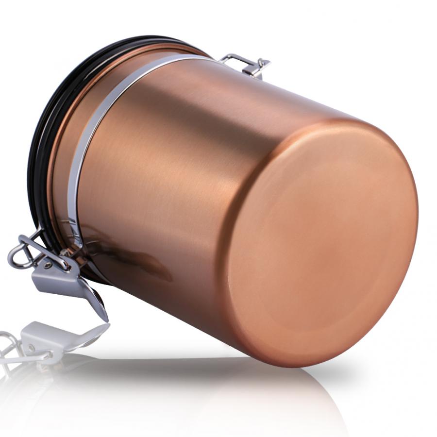 Zerodis Coffee Container Large Airtight Stainless Steel Tea Coffee Storage Cans Chests Kitchen Storage Canister Tea