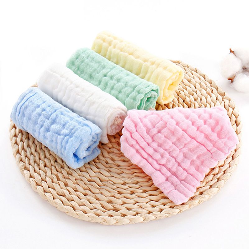 5 Stks/partij 6-Lagen Bodem Water Wassen Zakdoek Pasgeboren Baby Gezicht Handdoeken Verpleging Handdoek Grootte 30*30 Cm