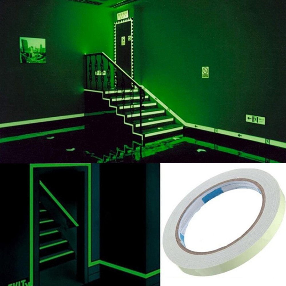 1.5cm*3m Luminous Fluorescent Night Self-adhesive Glow In The Dark Sticker Tape Safety Security Home Decoration Warning Tape