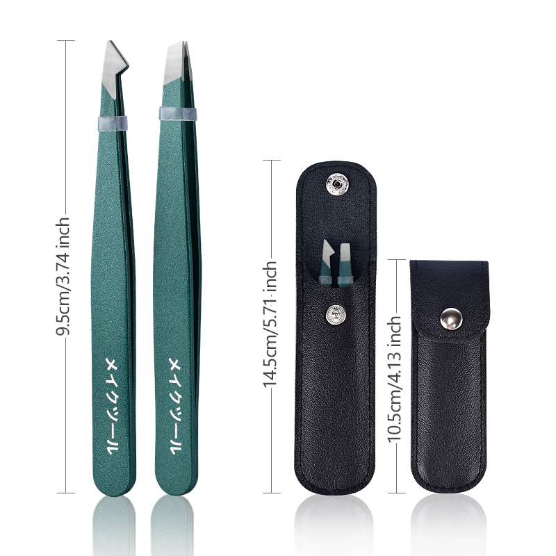 Pinzas para cejas, herramientas de belleza, Clip de depilación de acero inoxidable para extensión de pestañas, pinzas profesionales coloridas, 2/4/6 Uds.: Naranja