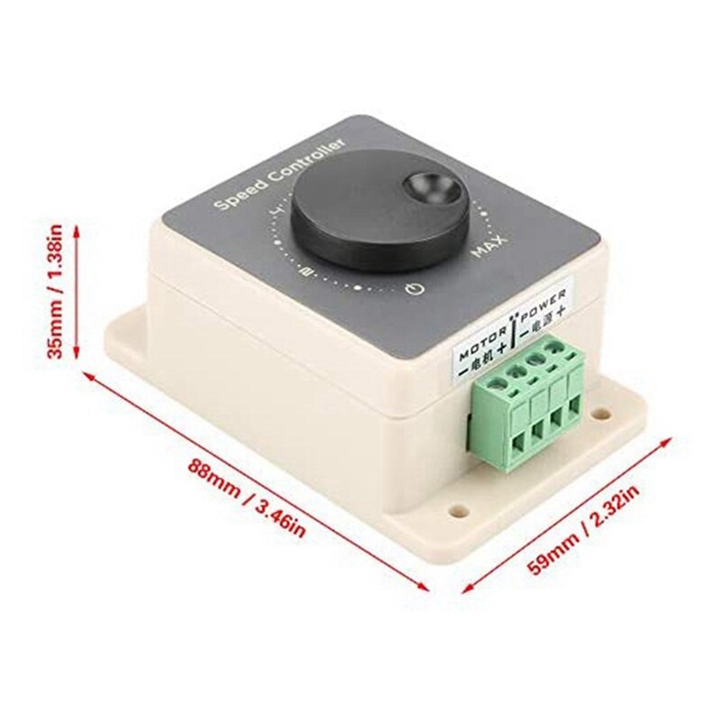 10-60V 20A Dc Motor Modulator Pwm Dc Motor Speed Controller Waterdichte Behuizing Ac Motor Speed Controller