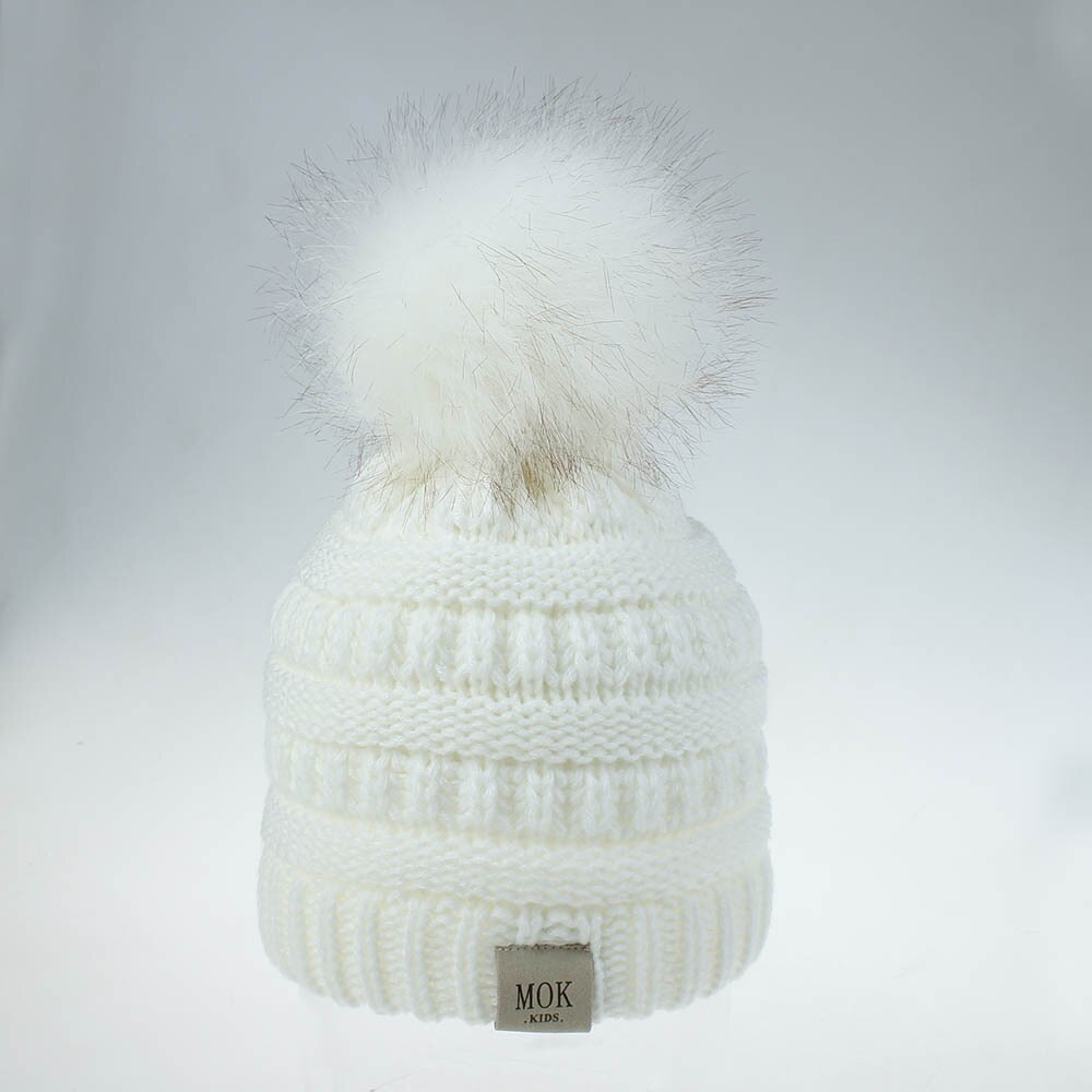 Chapeau en laine tricoté pour garçons et filles, modèle d&#39;hiver , joli grand chapeau boule de cheveux, 7 couleurs, accessoires photo, chapeau pour -né,: 4