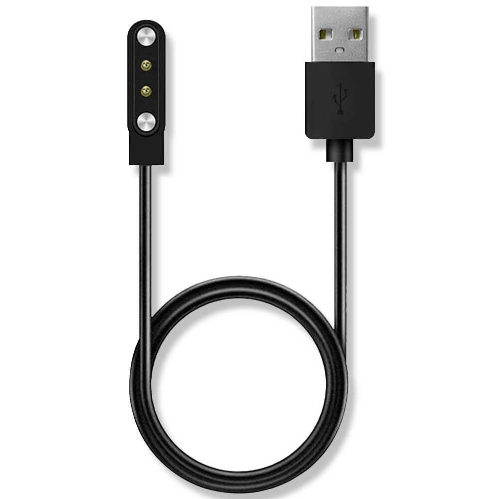Cable de Carga 55cm Negro Compatible con Reloj Yamay SW022 Ticwatch CXB01 Xiaomi Youpin Haylou RT LS05S