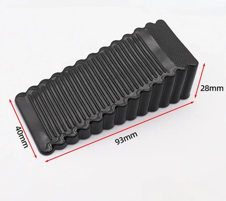 Tope de puerta de goma móvil, sin taladro, antideslizante, anticolisión, cuña frontal para el hogar, Protector de muebles: Naranja