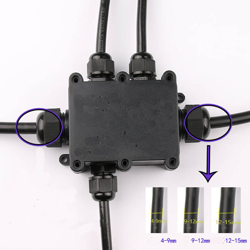 2/3/4/5/6 Way Outdoor Waterproof IP68 Electrical Cable Wire Connector Junction Box With Terminal for Electrical Wiring Accessori