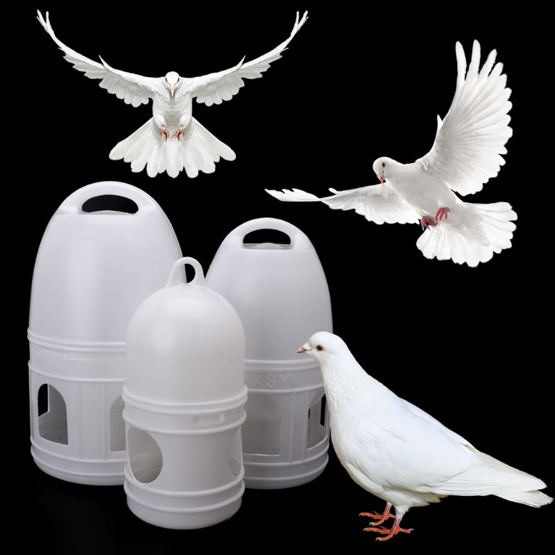 Birds Drinker Feeder Automatic Poultry Waterer Drinking Feeding Containers Water Cup Box For Pigeon Bird