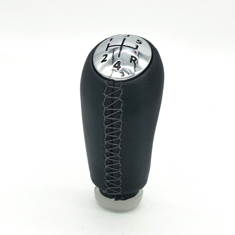 Pommeau de levier de vitesse MT en cuir, 5 vitesses, noir, gris, Beige, pour Renault Megane II, MK2, Scenic 2, Clio 3 III, MK3