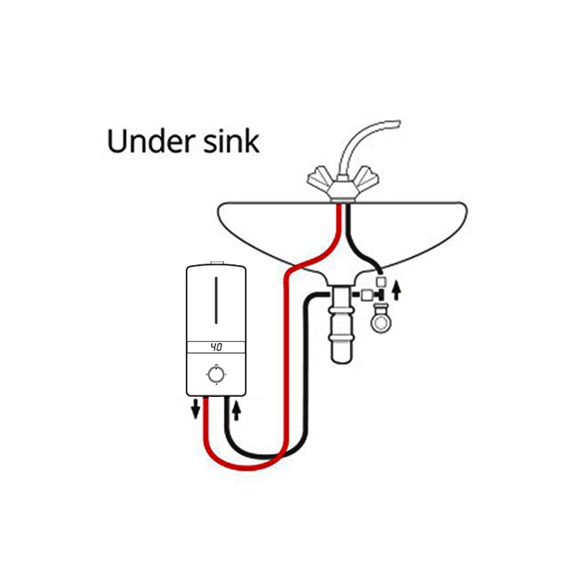 220V 5500W Onmiddellijke Elektrische Douche Boiler Abs Tankless Boiler Elektrische Voor Keuken Badkamer