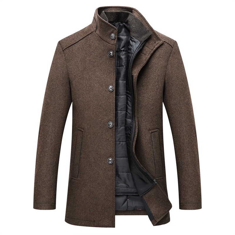 Jaqueta montanhismo masculina de inverno, casaco de lã fino com ajuste grosso e quente com colete ajustável, jaqueta masculina de lã, roupas de marca sa857: Camel / EU Size XS