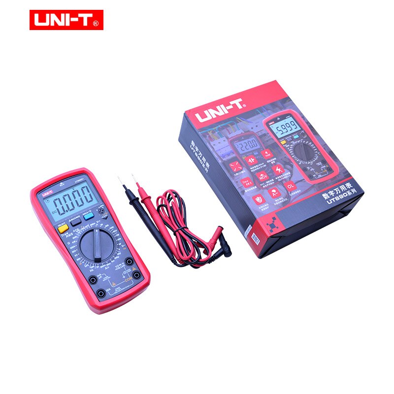 UNI-T UNI T Digital Multimeter True RMS UT890C UT890D + Handbuch Palette AC DC Frequenz Kapazität Temperatur Tester Hintergrundbeleuchtung