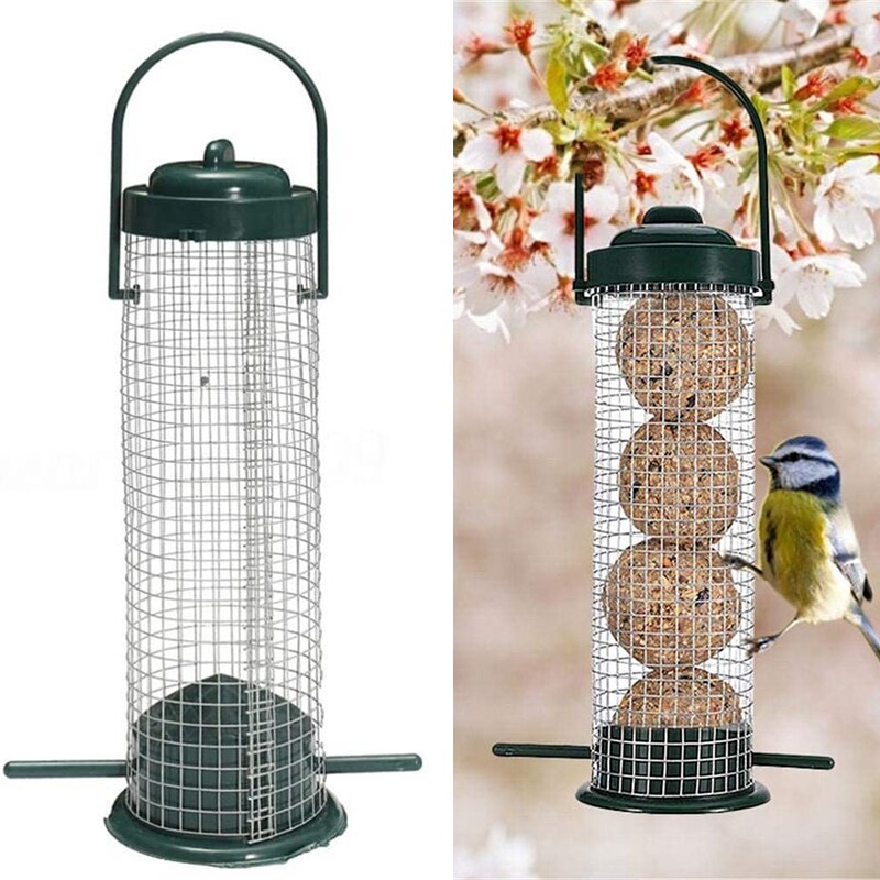 Comedero de plástico para pájaros colgante para exteriores tipo pájaro alimentadores de agua bandeja Birdhouse montaje de ventosa de succión casa alimentador suministros