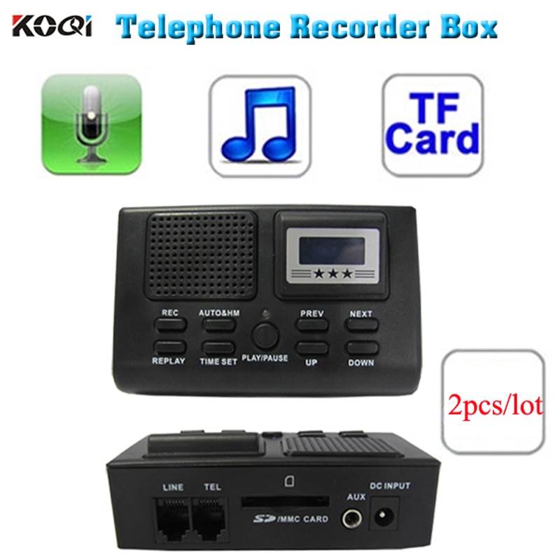 Mini Digitale Telefoon Voice Recorder Telefoontje Monitor met Lcd-scherm Ondersteuning Sd-kaart