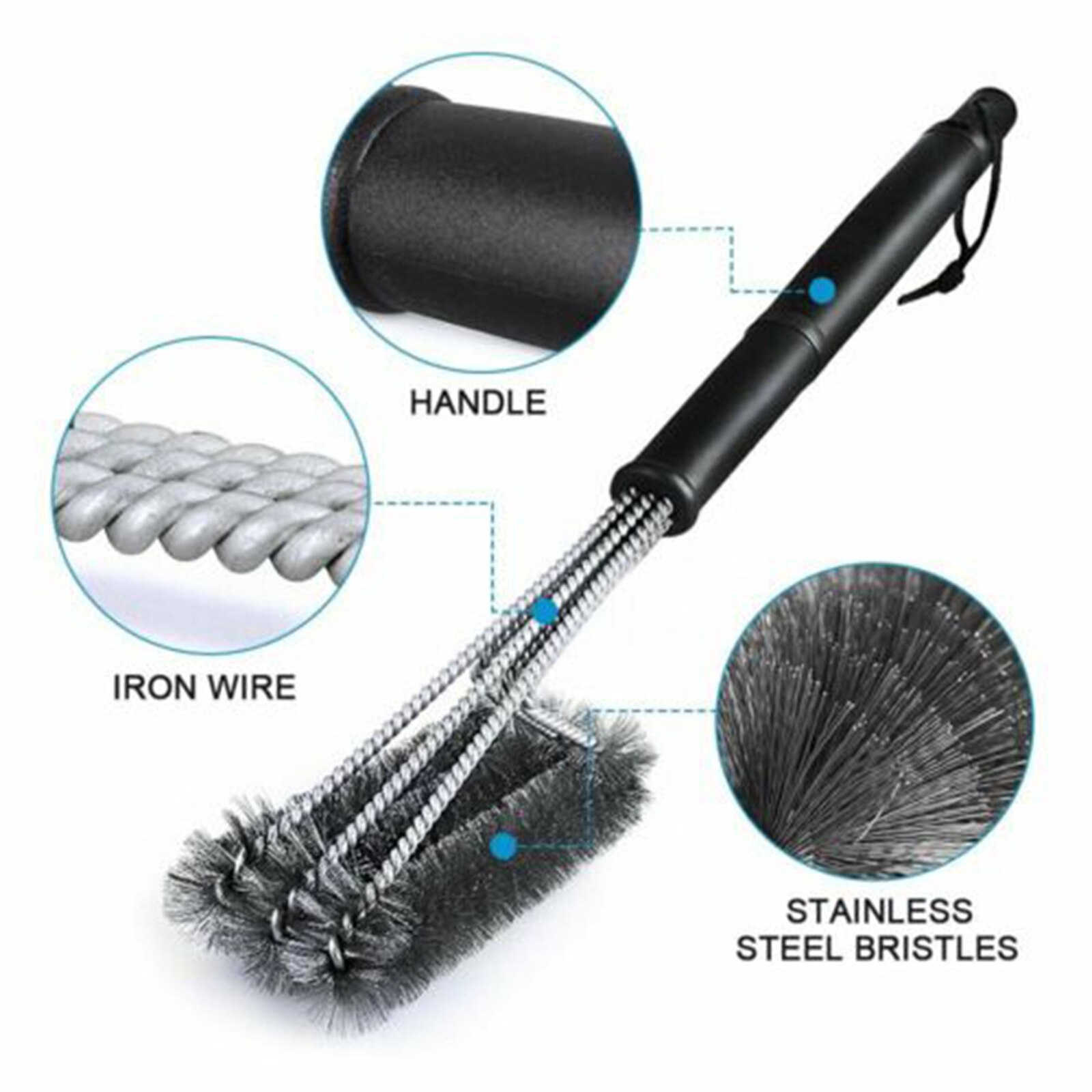 Bbq Grill Borstel Barbecue Rooster Cleaner Rvs Voor Rack Brander