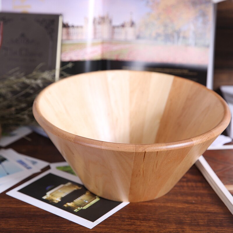 Cuenco de madera-ensaladera de madera con servidores de ensalada de Acacia, mezclador de 10 ", servicio, Frutero de madera